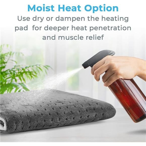 Ultra-Wide Microplush Heating Pad - 20” x 24” XXL Size & 6 Heat Settings - Picture 6 of 6